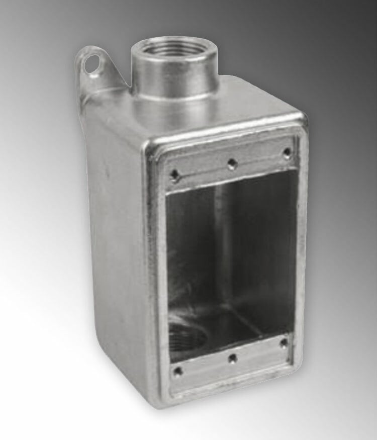 Rigid Stainless Steel 316 Single Gang FDC Box 1" Trade SizeUL Listed UL514A E307133