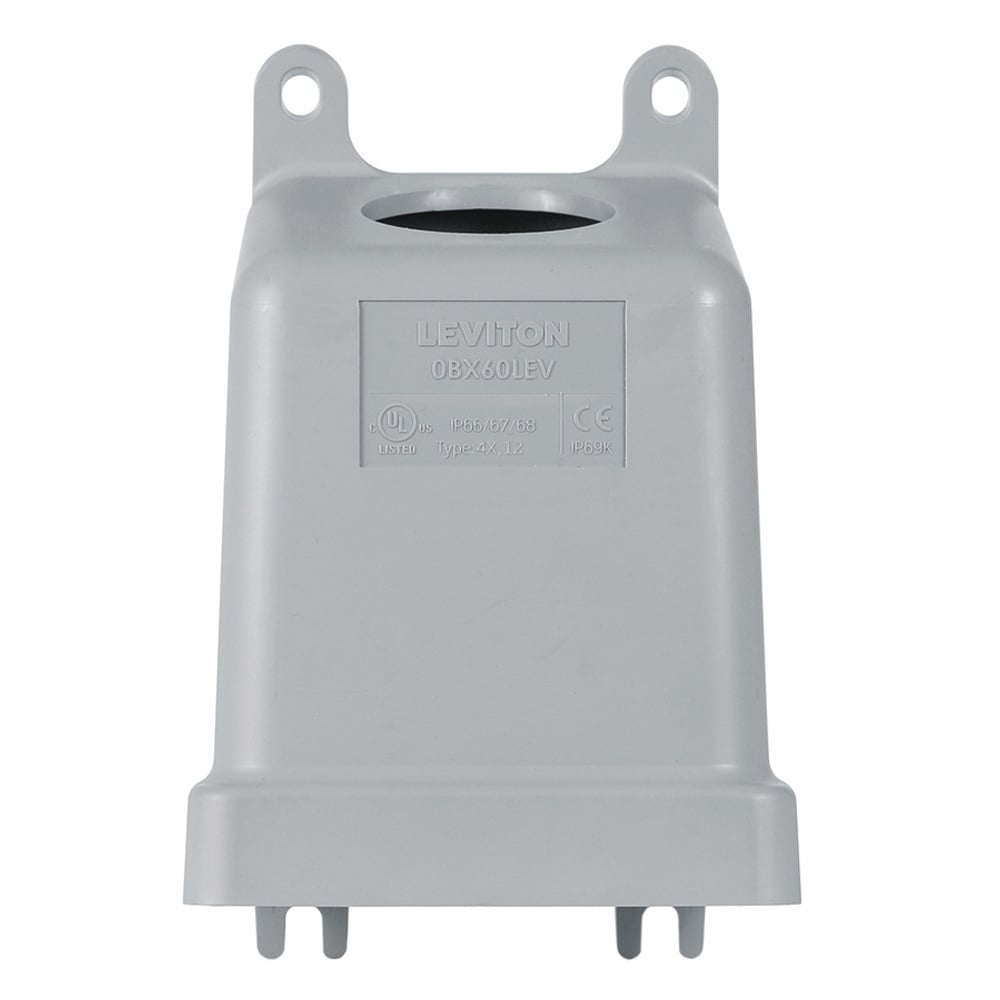 BX60LEV LEV Series Non-Metallic IEC Pin & Sleeve Backbox , PBT