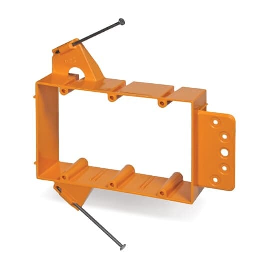 Three-Gang Low-Voltage Bracket, Color Orange, Material Non-Metallic
