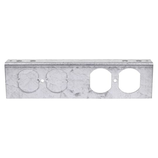 Device Plate for Recessed Service Floor Box, Galvanized Steel, 2 Duplex Receptacles, For use with 667 Boxes