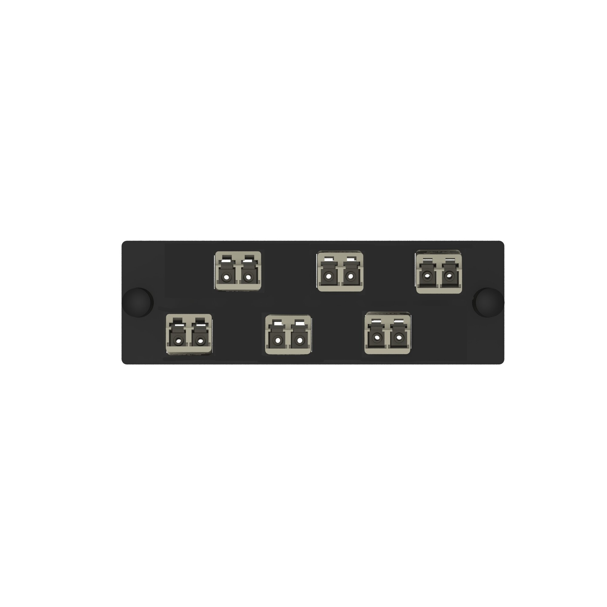 Opticom Fiber Adapter Panel, OM1, 6 LC Duplex, Electric Ivory