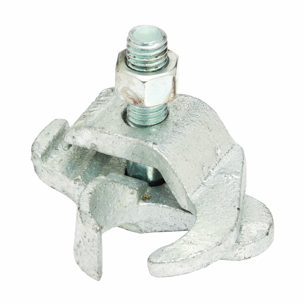 Eaton B-Line series pipe clamp, 2" H x 2" D, Malleable iron, Parallel pipe clamp, Hot dipped galvanized