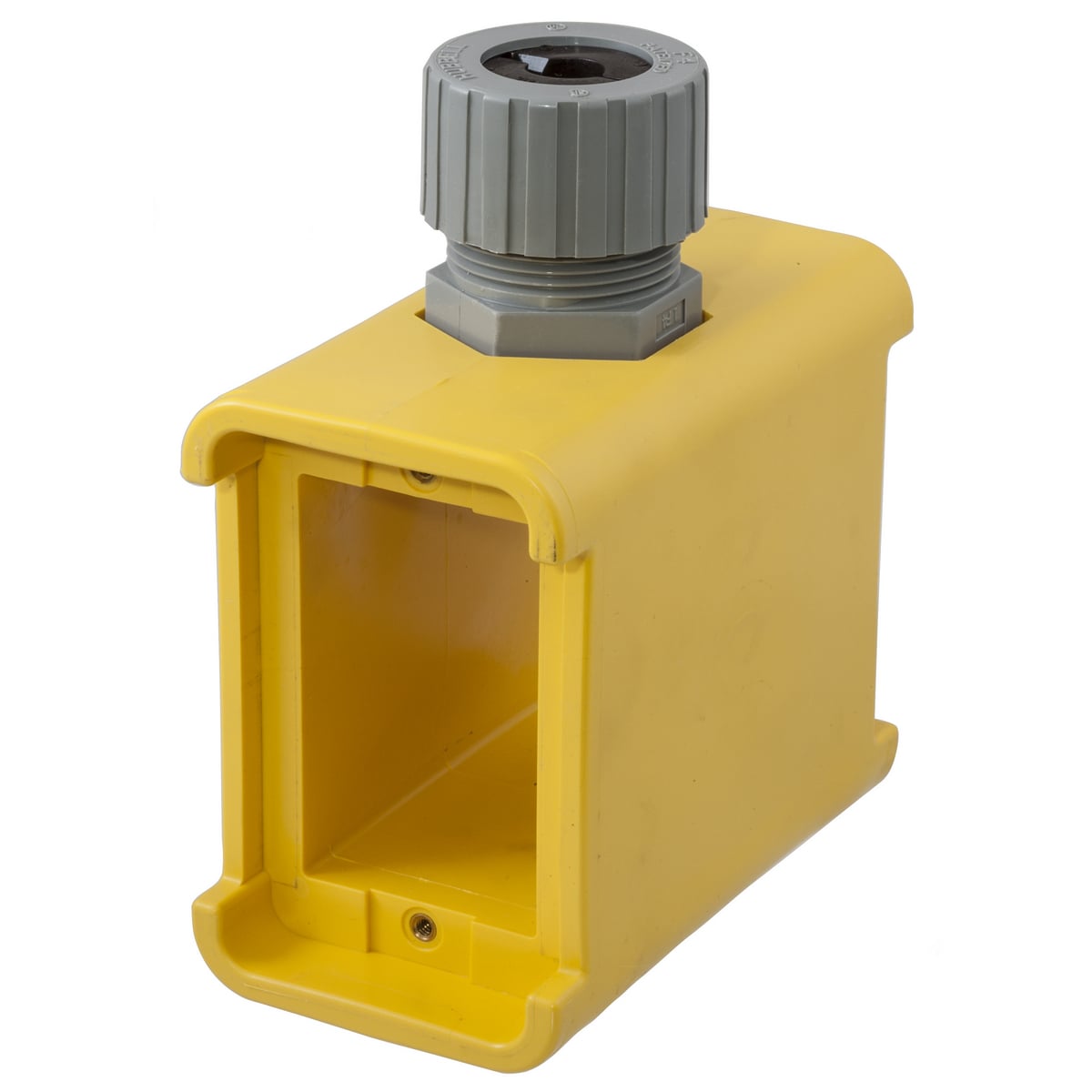 Straight Blade Devices, Portable Boxes,Standard, Deep Box 1" NPT, Single Ended, Yellow, Single Pack