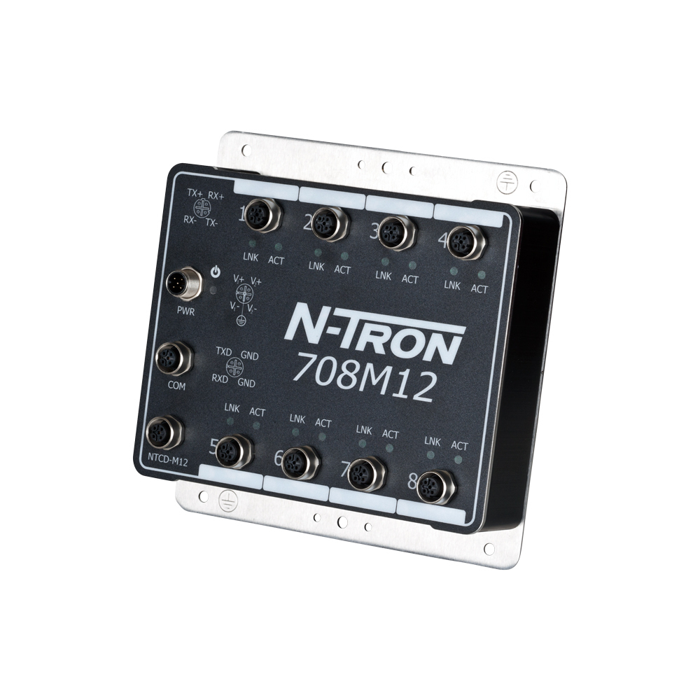 708M12 IP67 Managed Industrial Ethernet Switch