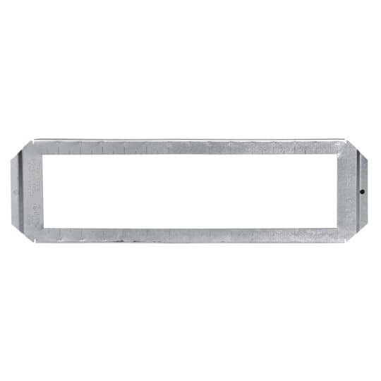 Horizontal Mounting Bracket, Length 16 Inches, Galvanized Steel, Stamped Rule on Bracket with 1/4 Inch, 1/2 Inch, and 1 Inch Markings, Bracket Accepts Three 4 Inch Square or Two 4-11/16 Inch Boxes, Deep or Shallow