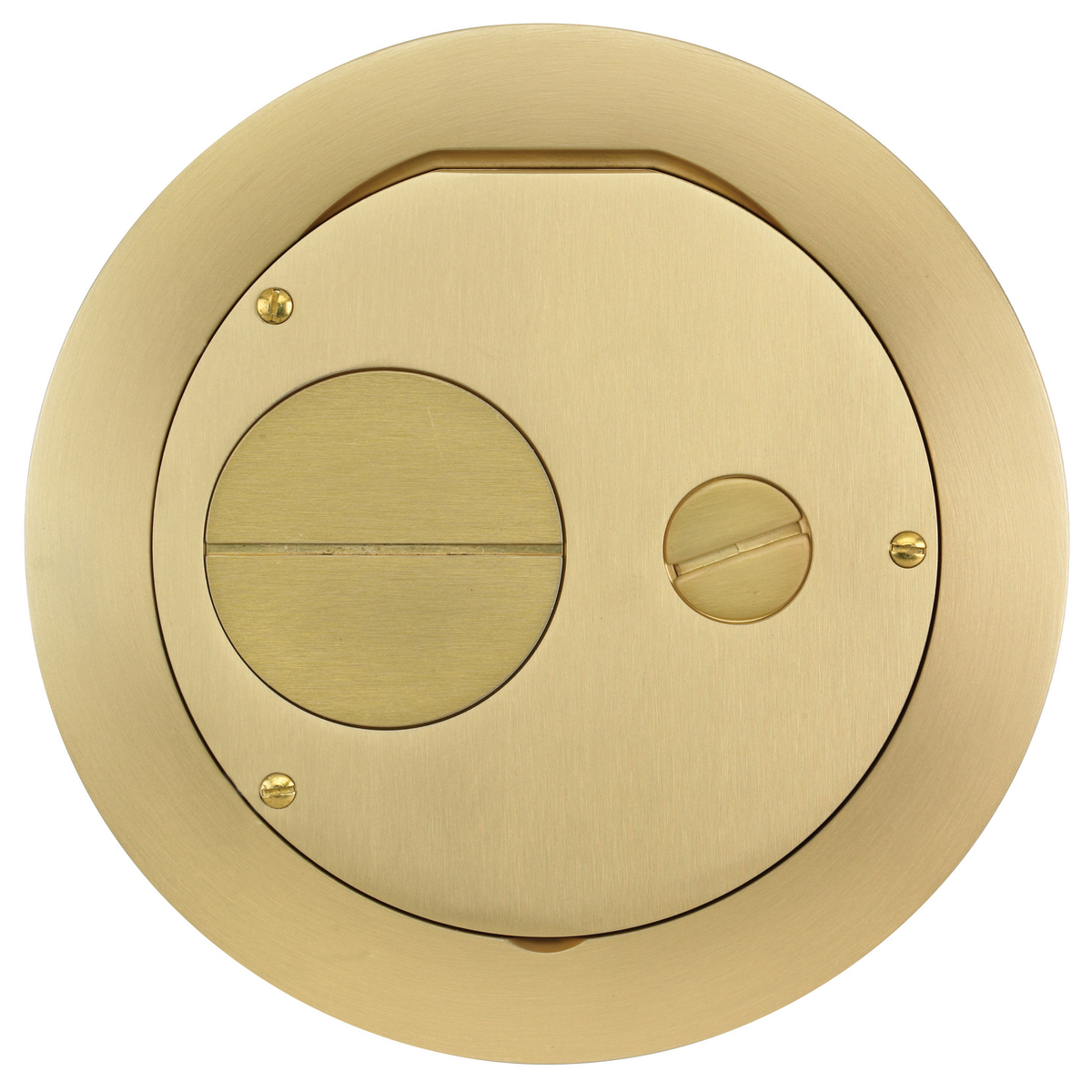 SystemOne, Furniture Feed 6" Series, Furniture Feed Cover, Brushed Brass Plated