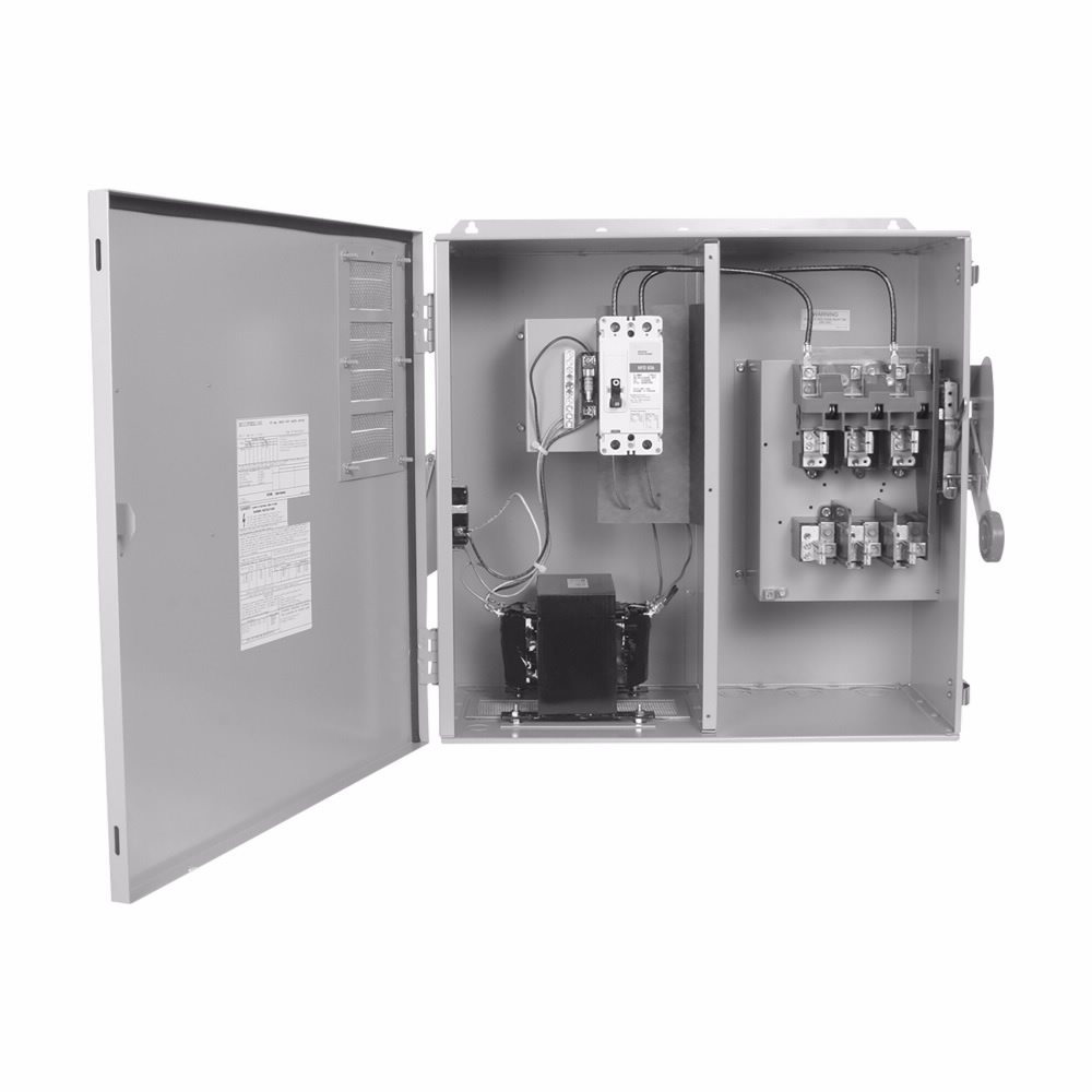 Eaton auxiliary power switch, Single-throw, 60A, NEMA 3R, Painted galvanized steel, , Non-fusible, Three-pole, Three-wire