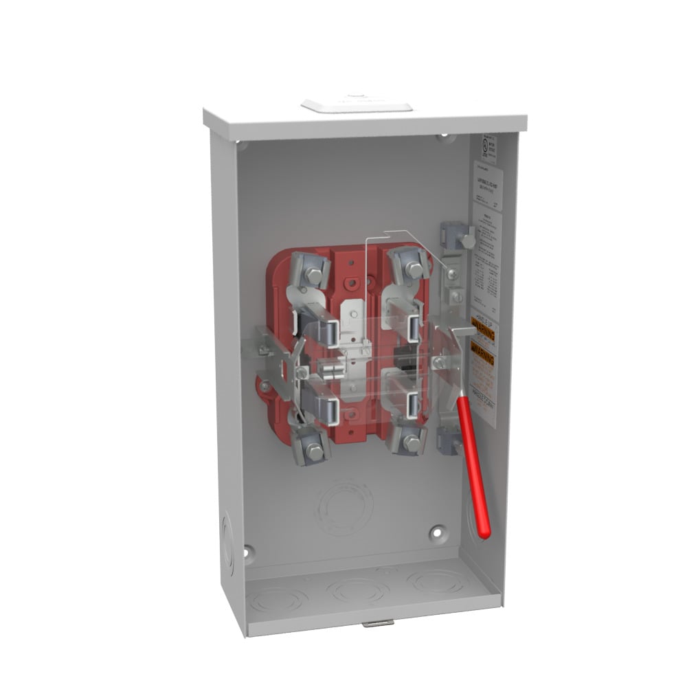 UAP3505-XL-TG-HSP 5 Term, Ringless, Small Closing Plate, Triplex Ground, Lever Bypass, Stainless Steel, Hasp, Aluminum Painted