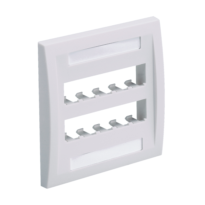 Faceplate, 10 Port, Double Gang, Executi