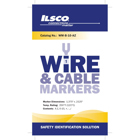Stick-On Wire Marker Book, Vinyl Cloth, White Color, Text A-Z, 0-15, +, -, /, 480 Markers Per Book