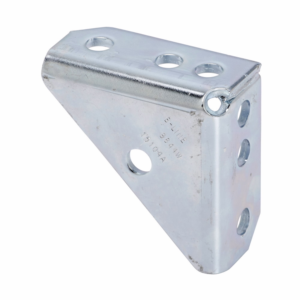 Eaton B-Line series shelf angle and brackets, 4" H x 4" L x 1.78" W, Steel, Electro-plated, Universal shelf bracket - welded