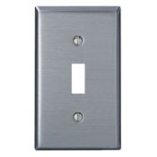 1-Gang Toggle Device Switch Wallplate, Device Mount, Engraved Emergency, Stainless Steel