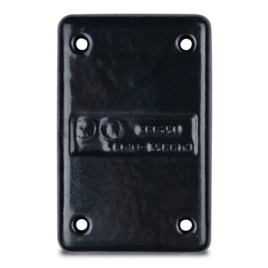 PVC Double-Coated Aluminum FS/FD Blank Cover, 1 Gang,Gray