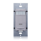 Decora Passive Infrared Wall Switch Occupancy Sensor, LED Adjustable Night Light, 180 Degree, 1200 sq. ft. Coverage, Gray