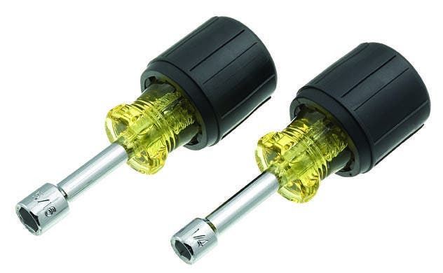 Stubby Nutdriver Set, Overall Length: 3-5/8 IN, 1-1/2 IN Shank, 2 Pieces, Includes: 1/4 IN And 5/16 IN Nutdrivers, 2-1/8 IN Handle, For Use In Tight Spaces