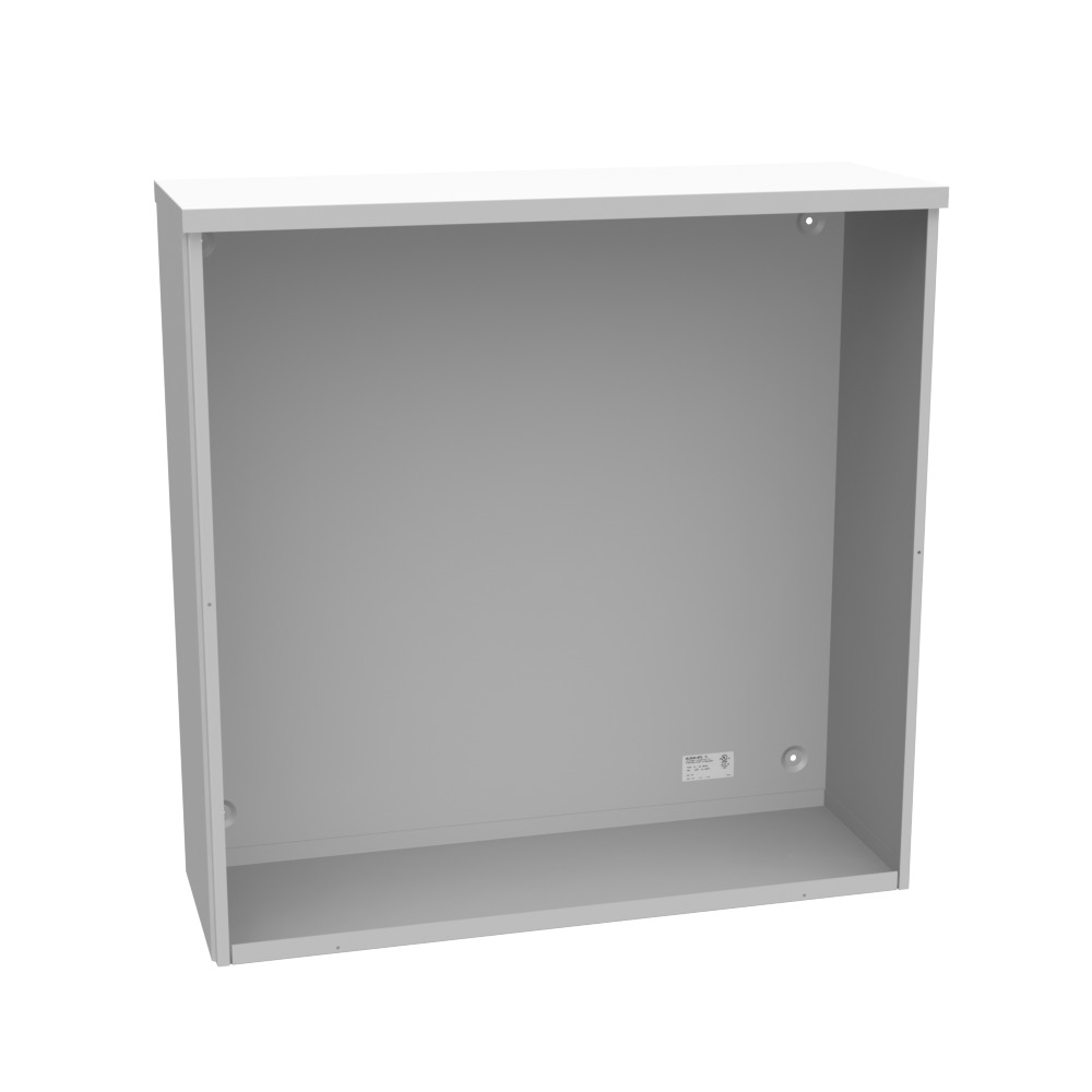 36x12x36 Screw Cover Type 3R UL Listed Steel No Knockouts ANSI 61 Gray Quad D Knockouts for Lock Emboss Mounting Holes in Back