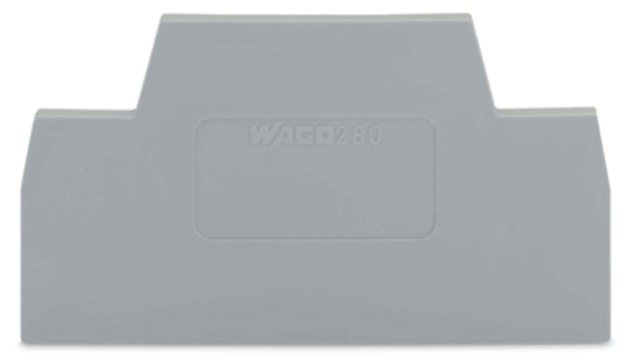End and intermediate plate; 2.5 mm thick; gray