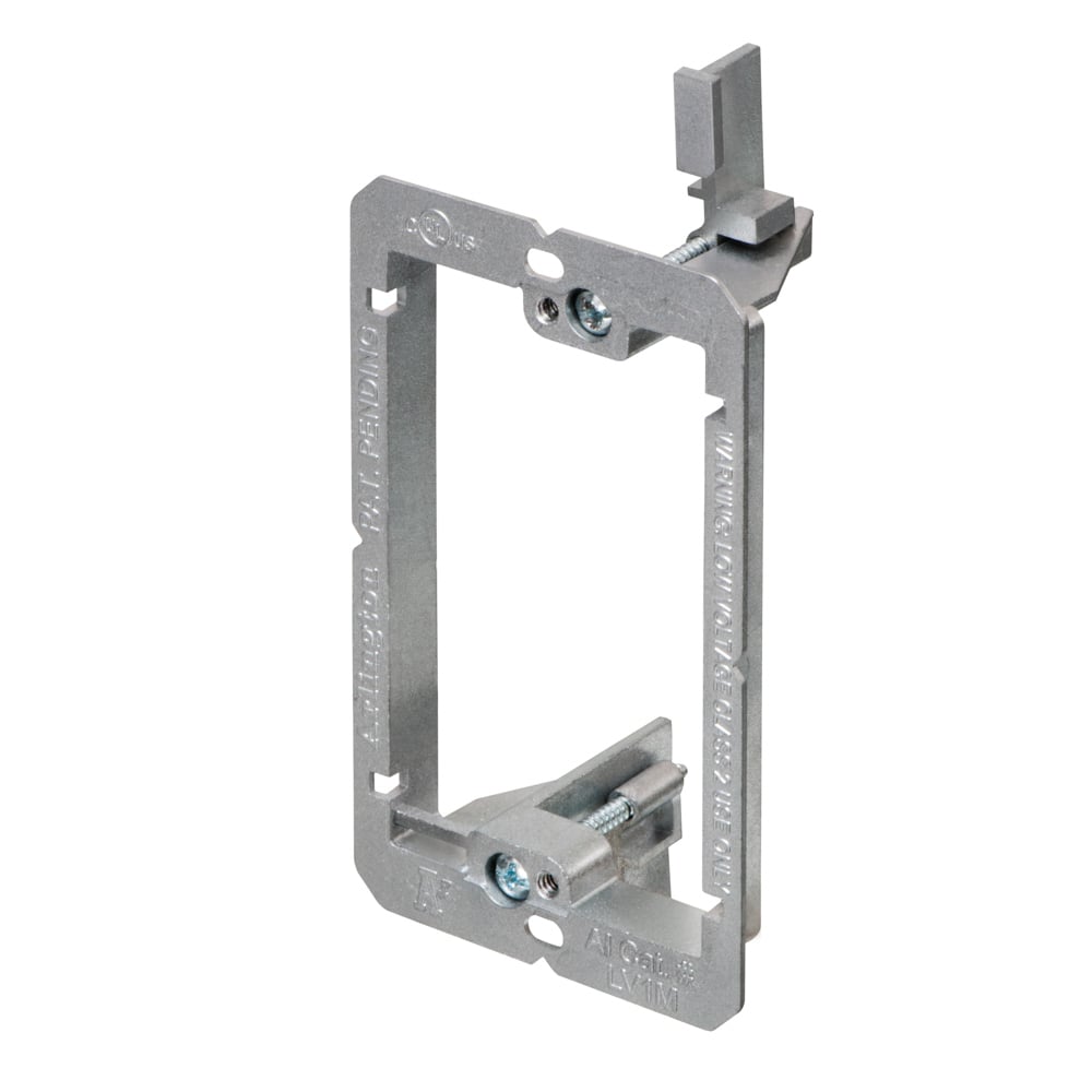 For existing construction our new single gang, ZINC mounting bracket, offers extra rigidity so it won't bend as easily as plastic. Plus, it has threaded holes for easy, fast device installation  and LABOR SAVINGS.
