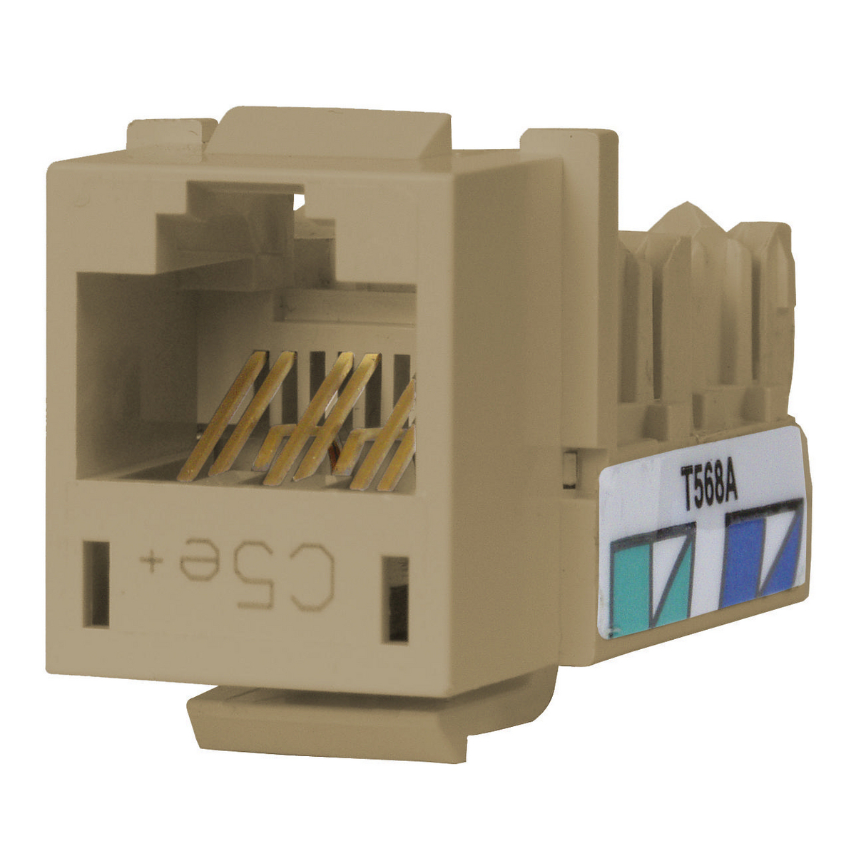 Telephone/Data, Jack, XCELERATOR, Cat 5e, Electric Ivory