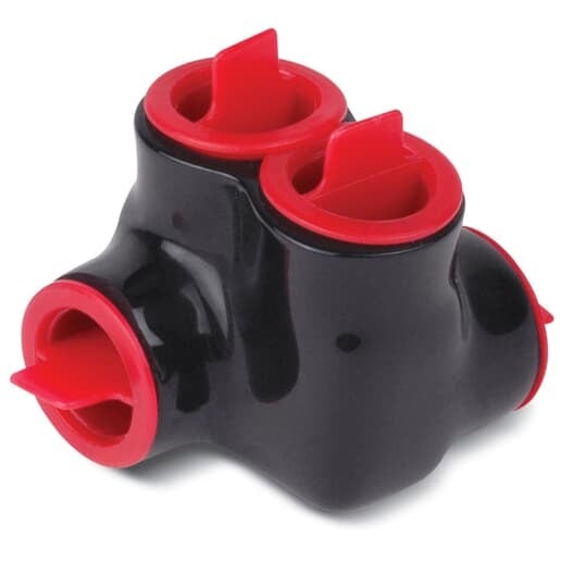 AMT Splice Offset, 2-Port, PVC Insulated, Wire Range 2/0-14 Str, Length 1.63 Inches, Width 1.68 Inches, Height 1.62 Inches, Hex Size 3/16 Inches