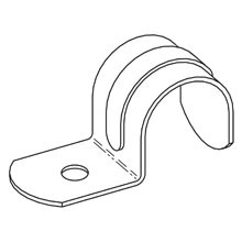 Eaton B-Line series one hole EMT strap, 0.05" H x 0.75" D, Steel, Electro-plated, 9/32" bolt/pin size
