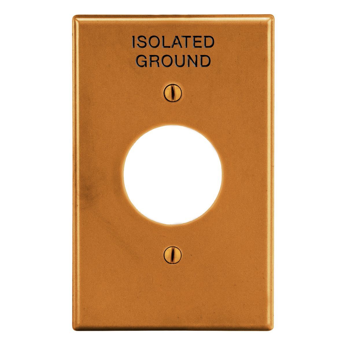 Wallplate, 1.40" Opening- Isolated Ground