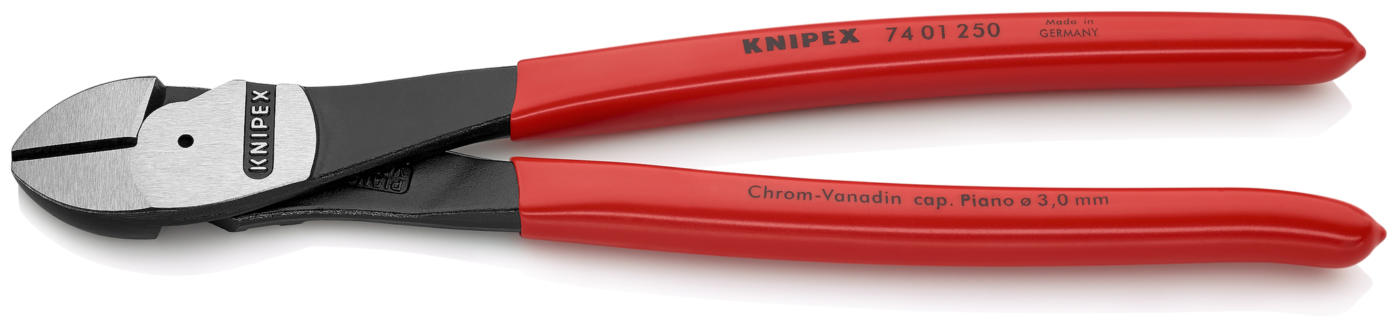 High Leverage Diagonal Cutters, 10 in., Plastic Coating, Bulk