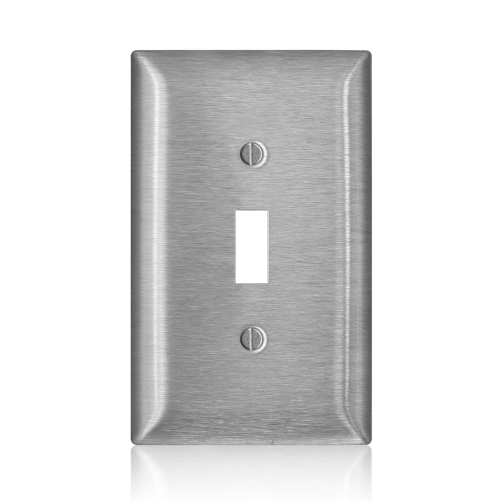 1-Gang C-Series Toggle Wallplate, Midway Size, 302-304 Stainless Steel