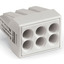 6-wire connector - Suitable for Ex e II applications - Wago (773 series) - for 0.75mm2...2.5mm2 / for #16AWG...#12AWG - Rated current (Ex e II) 24A - Light Gray color - with PUSH WIRE spring connections