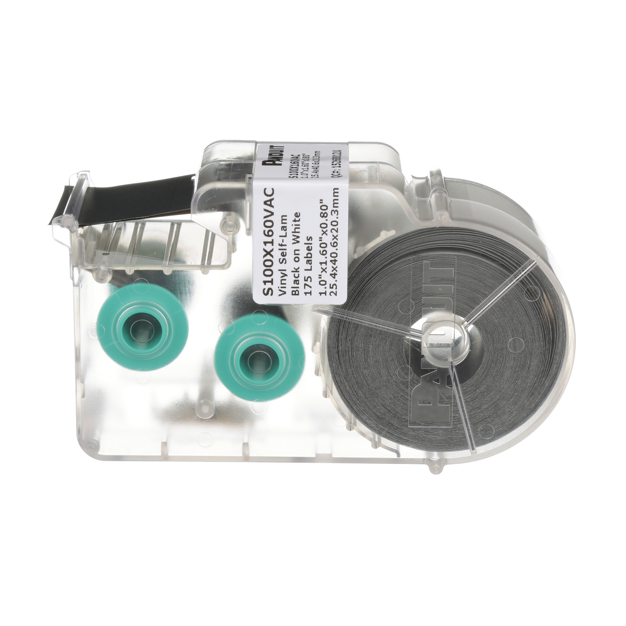 P1 S100X160VAC Self-Lam, Vinyl, White,