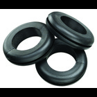 IDEAL, Grommet, Buchanan, Color: Black, Size: 55/64 IN Outer Diameter, 1/2 IN Inner Diameter, 0.25 IN Thickness, Material: PVC, Material Type: Flexible, Durometer: 60, Dimension B: 0.690 IN, Dimension E: 1/16 IN, Hole Diameter: 1/2 IN