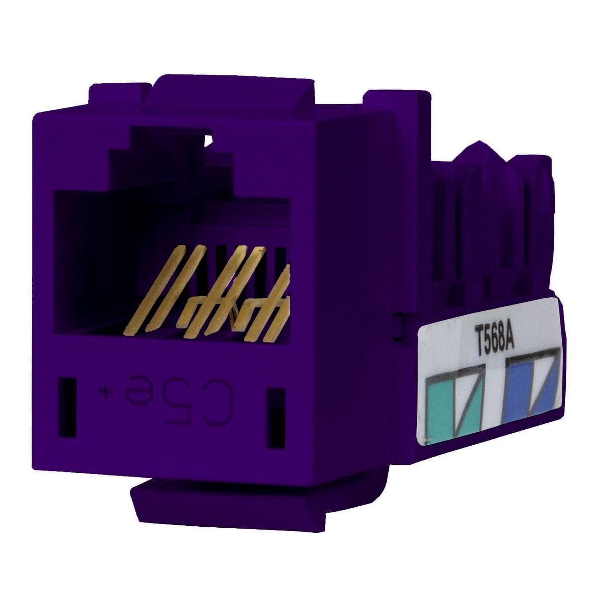 Telephone/Data, Jack, XCELERATOR, Cat 5e, Purple, 25 Pack