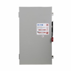Eaton Heavy duty single-throw fused safety switch, 200 A, NEMA 1, Painted steel, Class H, Fusible with neutral, Two-pole, Three-wire, 600 V, Max Hp: 50, 50 hp/50 hp (1PH @480,600 V TD/600 Vdc), #6-250 kcmil Cu/Al