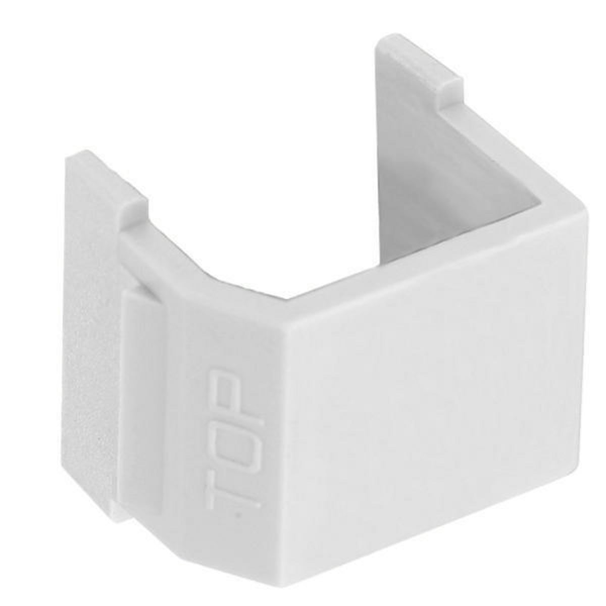 SFSBW10 Keystone Standard Blank Connector, Snap-Fit Mount, 1000 V RMS/1414 V DC, 100 Ohm Contact Resistance, Plug-N-Play Connection, White