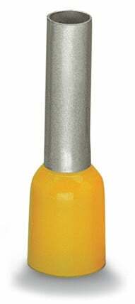 Ferrule; Sleeve for 6 mm² / AWG 10; insulated; electro-tin plated; electrolytic copper; gastight crimped; acc. to DIN 46228, Part 4/09.90; yellow