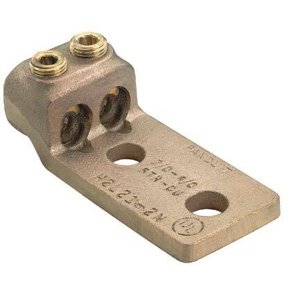 Copper Mechanical Lug, 2 Hole, 2 Barrel,