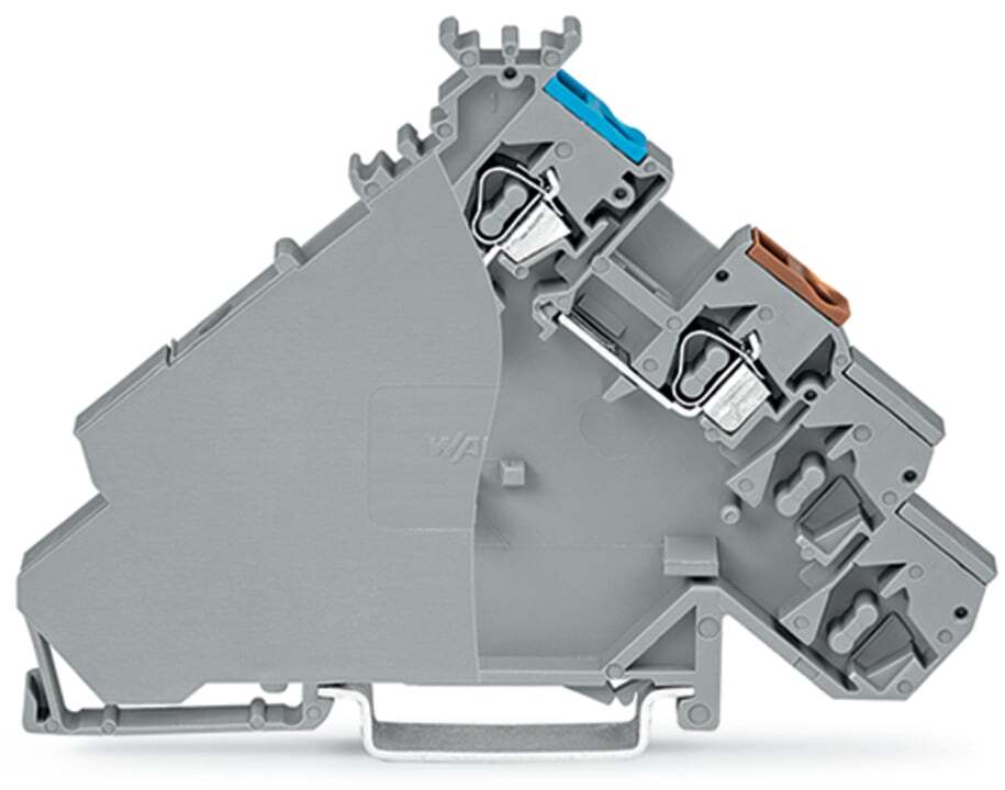 4-conductor sensor supply terminal block; with colored conductor entries; 2.5 mm; CAGE CLAMP; 2,50 mm; gray