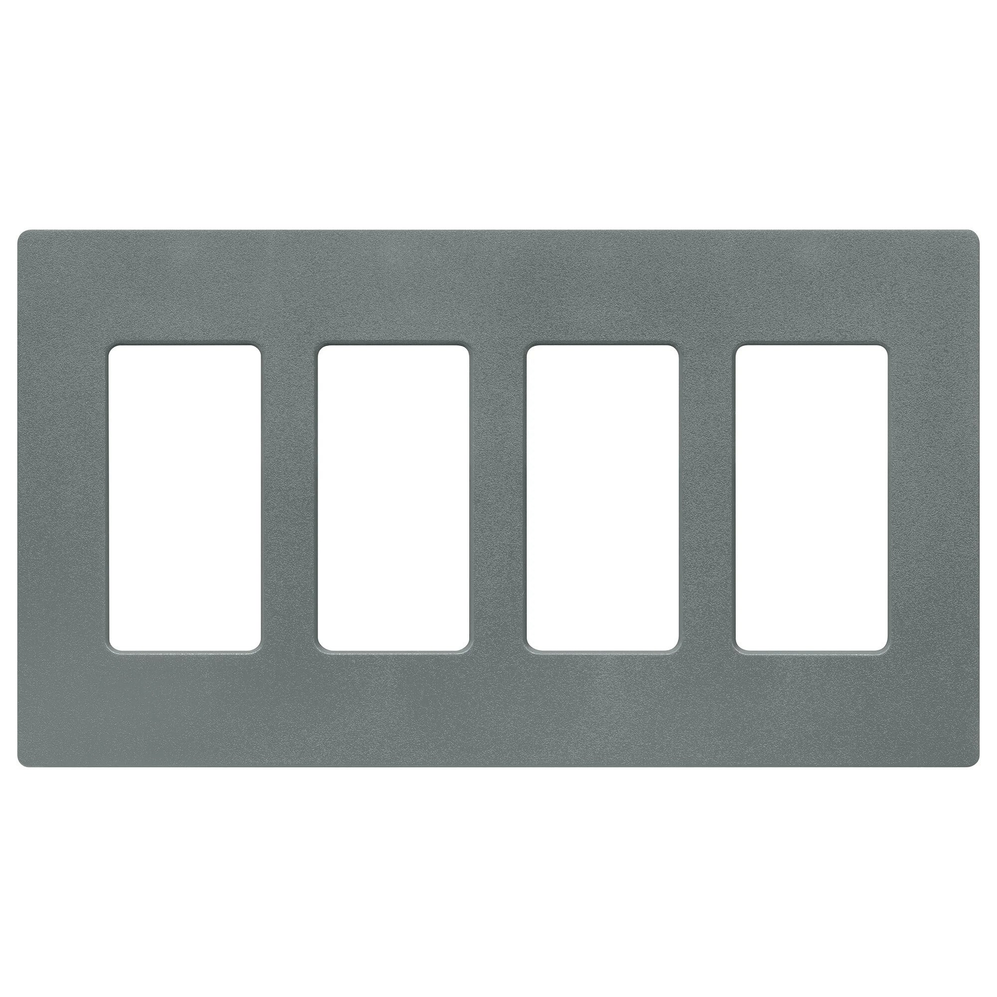 Claro Wallplate, Satin Finish, Four-gang in slate