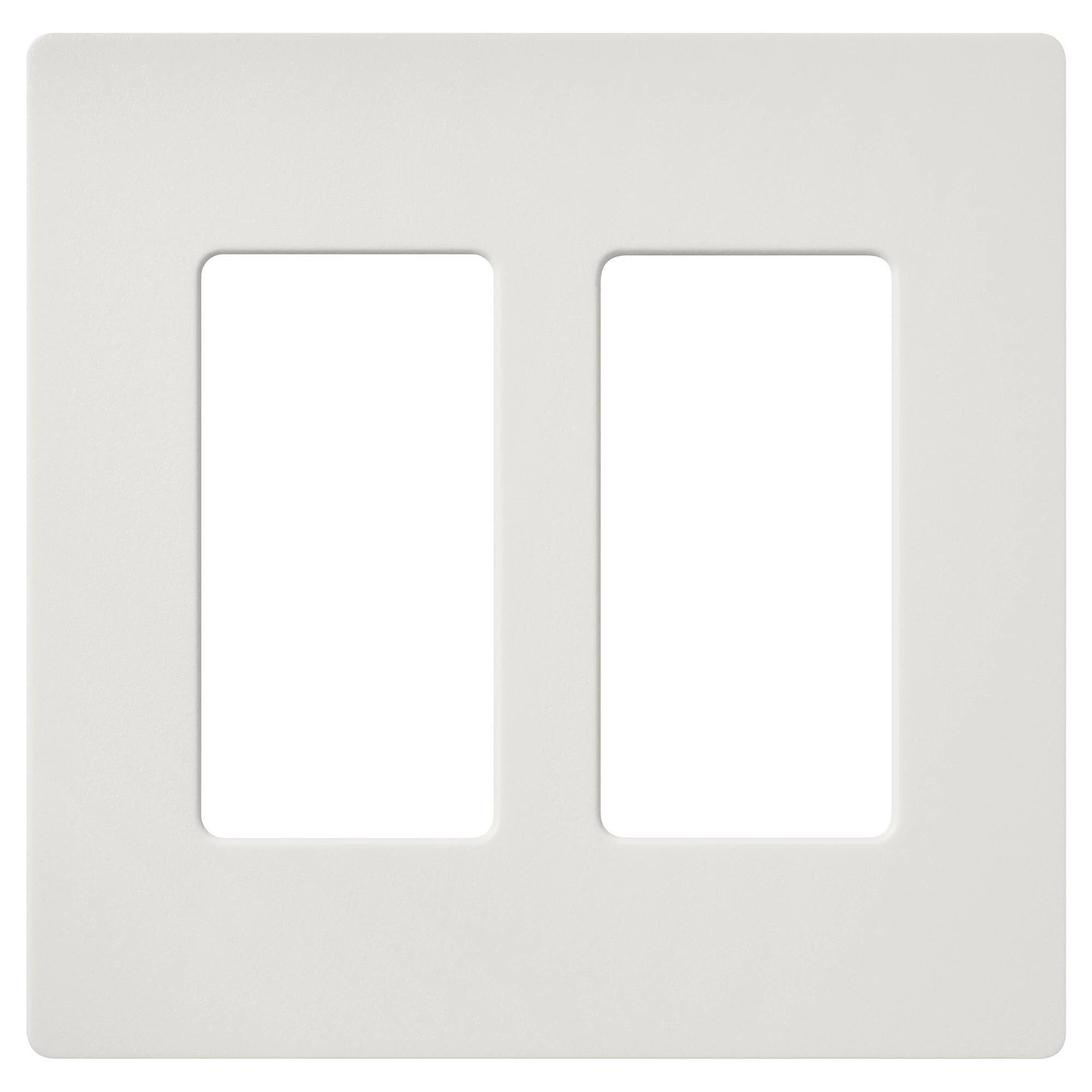 Claro Wallplate, Satin Finish, Two-gang in lunar gray