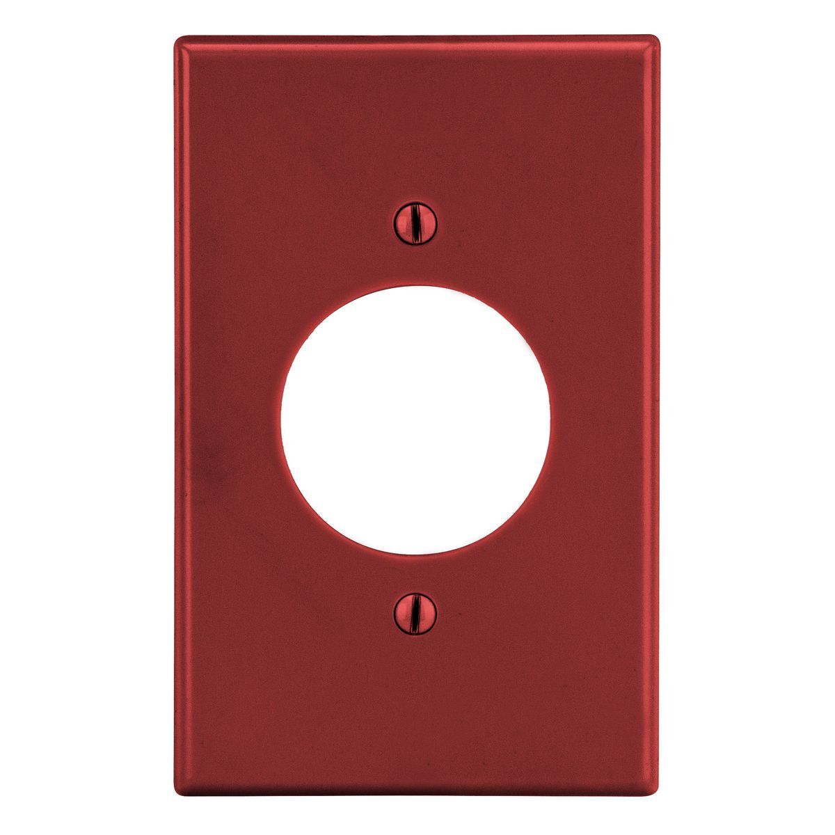 Wallplate, 1-Gang, 1.60" Opening, Red