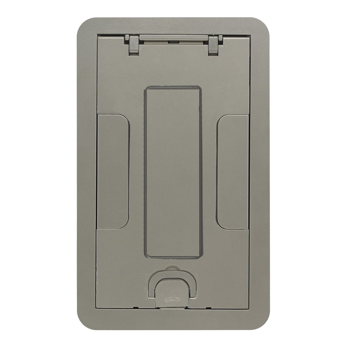 Concrete Floors, Recessed, CFB2G & CFB4G Rectangular Series, Surface Cover Assembly, Satin Nickel Powder Paint Finish with Floor Insert