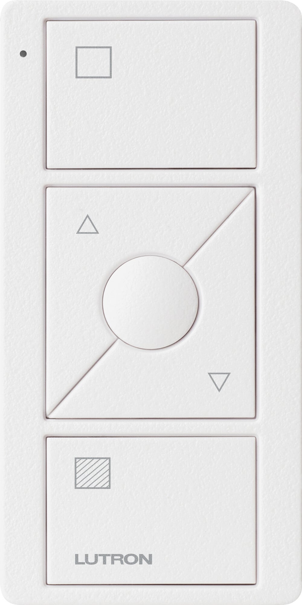 Lutron 3-Button with Raise/Lower and Preset, Pico Smart Remote, with Shade Icons - Snow