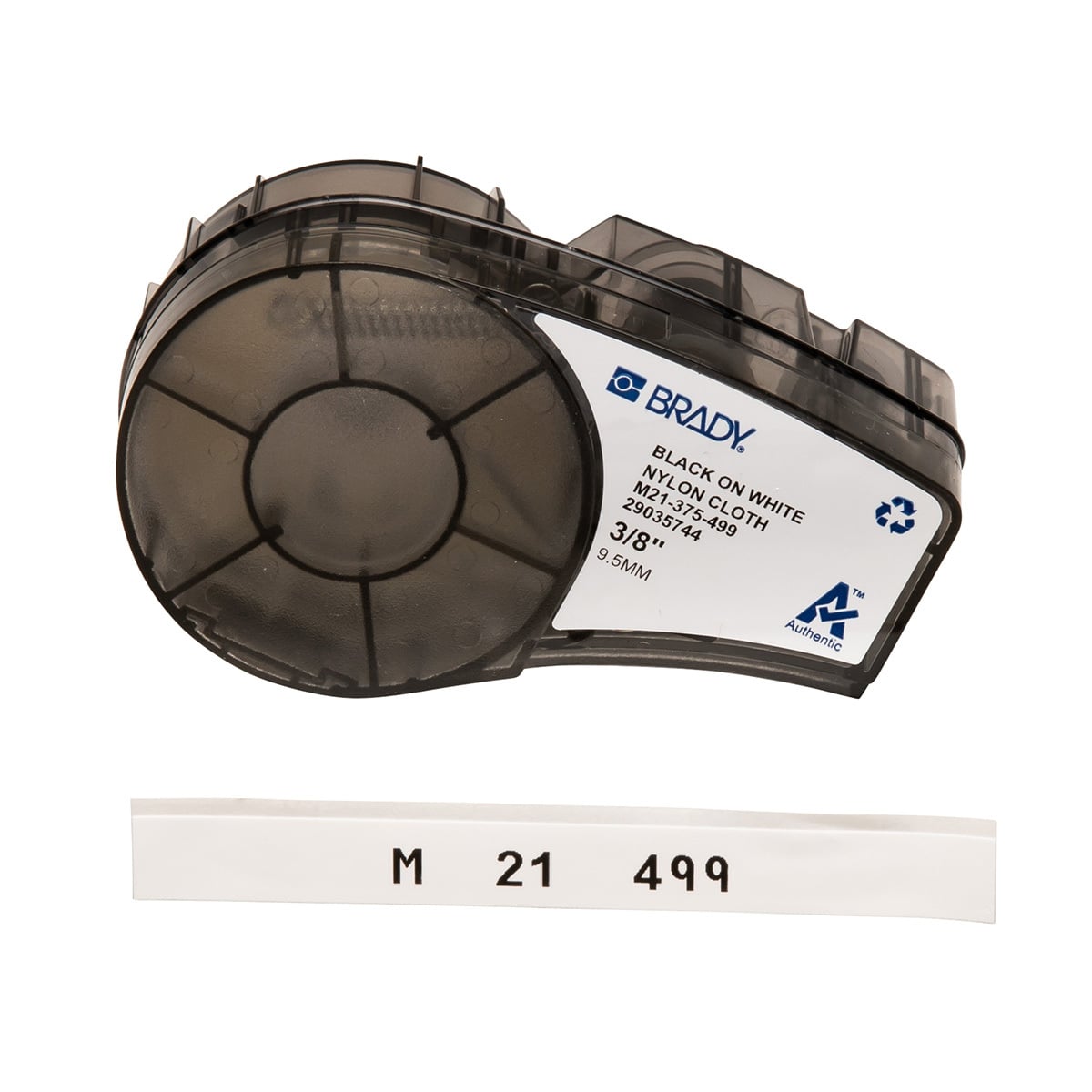 Label Nylon 0.375in x 16ft BK/WT