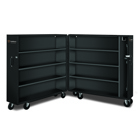 The Southwires Clamshell Cabinet gives you unrestricted access to your tools, materials and equipment. With heavy duty shelves and a single locking point, this cabinet makes it possible to easily access and maximize organization of your materials and equipment. With the Southwire Clamshell Cabinet, there is no better way to control and secure your livelihood. BI-fold cabinet