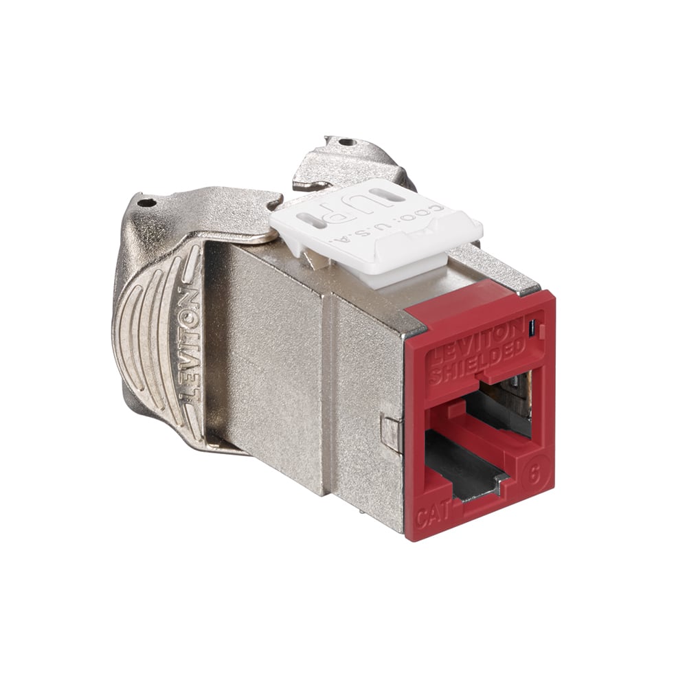 Atlas-X1 Cat 6 Shielded QuickPort Connector, Dark Red
