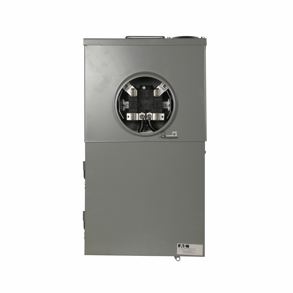 Eaton resi meter breaker, All-in-ones, 150A, C, Aluminum, NEMA 3R, Bottom and top, #6-350 kcm22 kAIC, #6-350 kcmCSR2150, Surface mounting, 8, Four-jaw, 1, 4, Single-phase, Ringless, Used with BR breakers, 120/240 Vac
