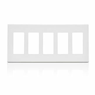 5-Gang Decora Plus Screwless Snap-On Wallplate, White