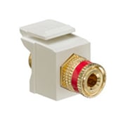 QuickPort Binding Post Adapter with Red Stripe, Ivory