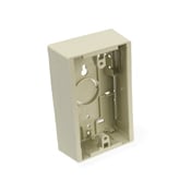 Surface Mount Backbox, Single Gang, Ivory, Box Depth Is 1.45 Inches