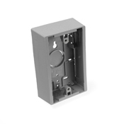 Surface-Mount Back Box, Single Gang, 1.45" Box Depth, Grey